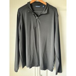 Cutter & Buck Mens XL Black 1/4 Zip Golf / Lightweight Casual Pullover- No Logos